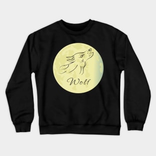 Wolf and moon Crewneck Sweatshirt